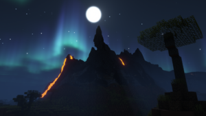 Volcanic peaks savanna night.png